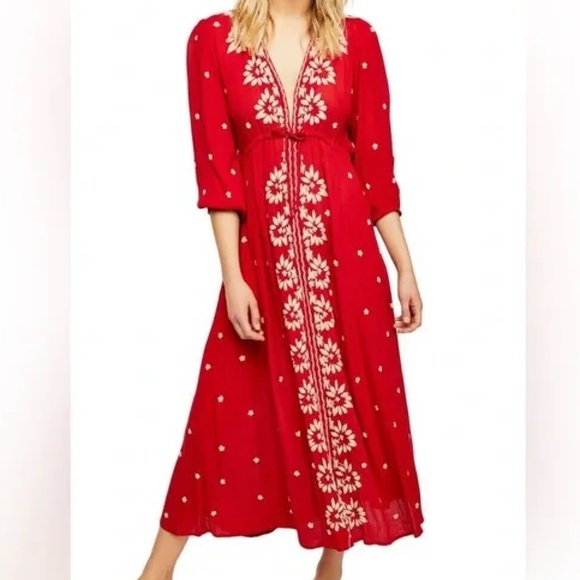 Free People Embroidered Fable Dress - Picture 3 of 3